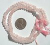 16 inch strand of 3x5mm Smooth Rondelle Rose Quartz